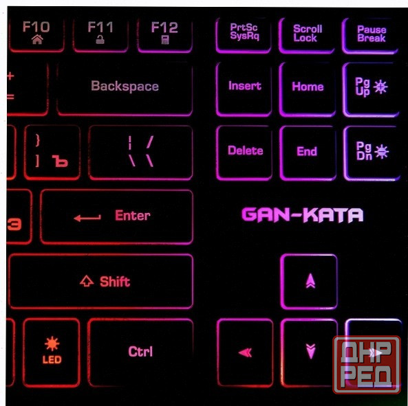 Клавиатура игровая Dialog Kgk-17u Black Gan-Kata 104кл. радужная подсветка - чёрная 1.6м - арт-9633 Макеевка - изображение 3