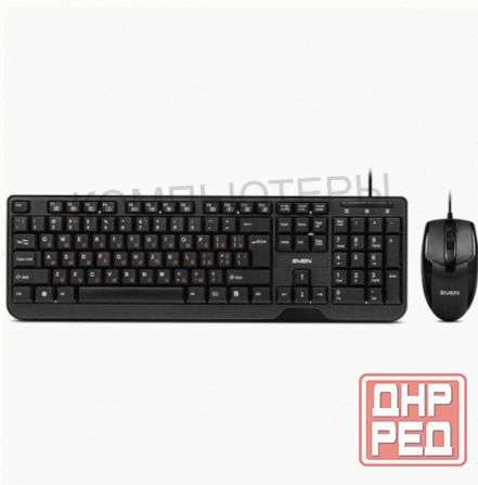 Комплект клавиатура и мышь Sven Kb-S330c черный (Sv-017309), арт-7882 Макеевка - изображение 1