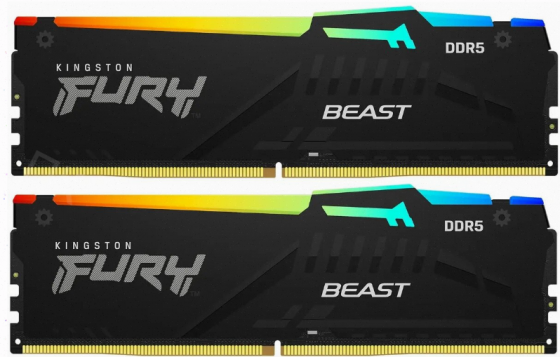 Оперативная память Kingston Fury Beast Black Kf552c40bbak2-16 Ddr5 - 2x 8гб 5200мгц, Dimm, Ret (арт- Донецк