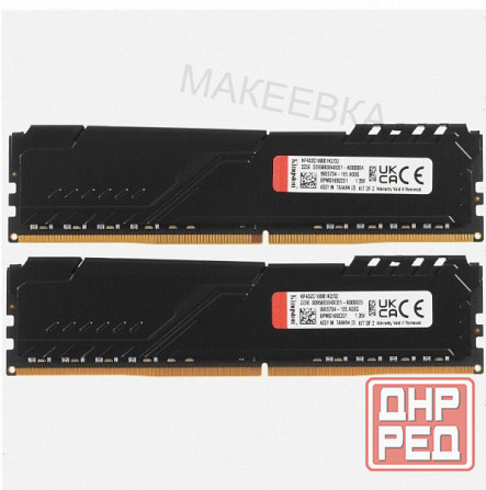 Оперативная память Kingston Kf432c16bb1k2/32wp, 32gb (2x16gb) 3200mt/S Ddr4 Cl16 Dimm, черный (арт-4 Донецк - изображение 2