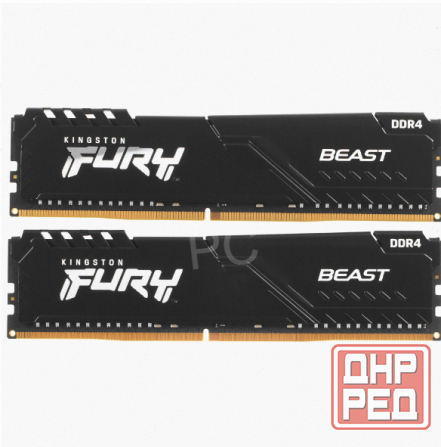 Оперативная память Kingston Kf432c16bb1k2/32wp, 32gb (2x16gb) 3200mt/S Ddr4 Cl16 Dimm, черный (арт-4 Донецк - изображение 1