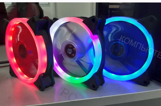 Wjf вентилятор для компьютера 120мм, 3pin, зелёная подсветка [арт-7534] Донецк