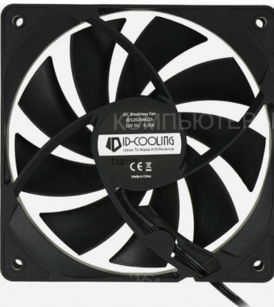Вентилятор для корпуса Id-Cooling 120x120mm 3pin 1250rpm Black (Fl-12025k) [арт-6693] Донецк