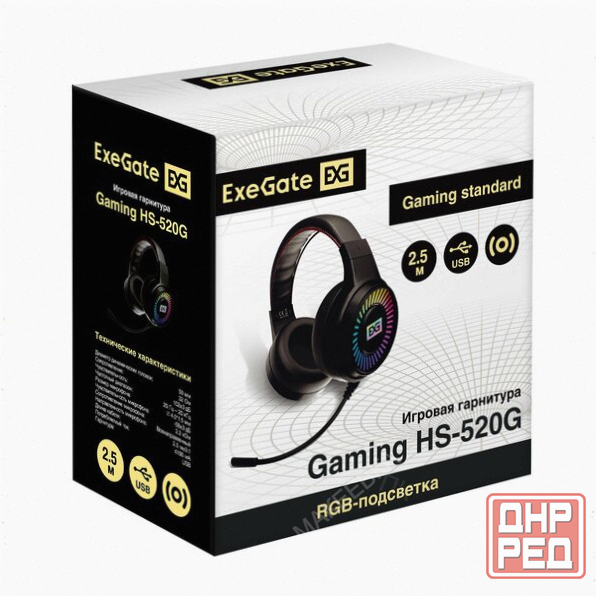 Полноразмерные игровые наушники с микрофоном (гарнитура) Exegate Gaming Hs-520g (Usb, 2x3.5мм, динам Донецк - изображение 3