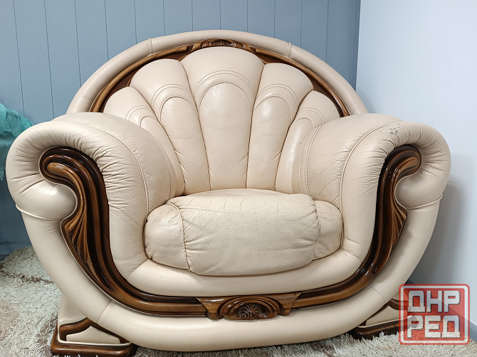 Кожаный диван 3+2+1 Макеевка - изображение 2