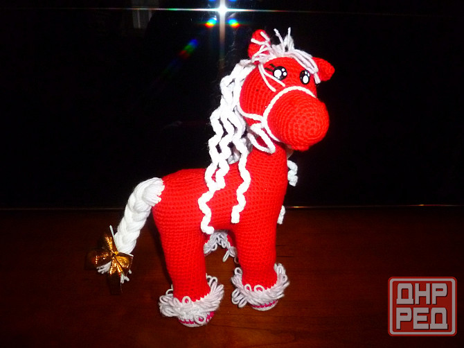 Вязаная игрушка " Огненная лошадь" Донецк - изображение 2