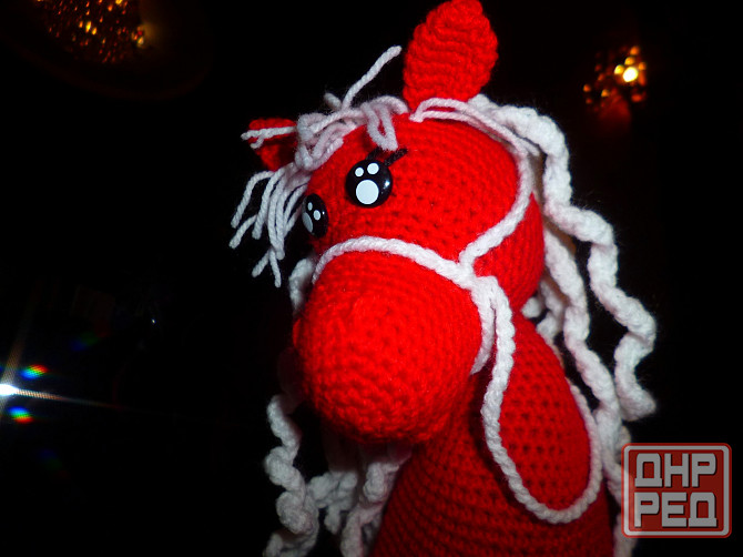 Вязаная игрушка " Огненная лошадь" Донецк - изображение 3