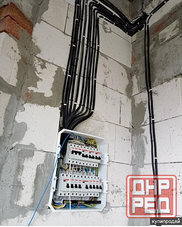 Электрика 220В, разводка кабельная, ремонт проводки, подключение быт. Техники- Гарантия. Мариуполь - изображение 1