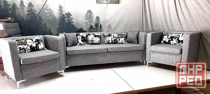 Продам бизнес-диван с креслами Донецк - изображение 1