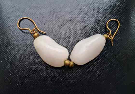 Серьги Белый Агат Винтажные Донецк