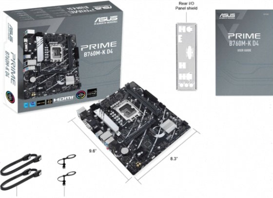 Материнская плата Asus Prime B760m-K D4 Socket 1700 B760 2xddr4 1xpci-E 16x 2xpci-E 1x 4xsata Iii Ma Макеевка
