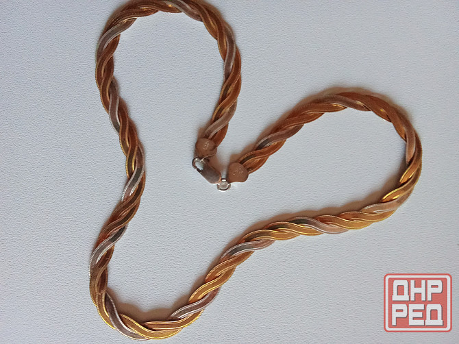 Продам серебрянную с позолотой цепочку. Пр-во Италия. Донецк - изображение 1