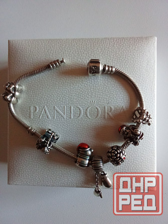 Продам серебряный оригинальный браслет Pandora с шармами. Донецк - изображение 2