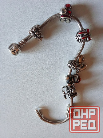 Продам серебряный оригинальный браслет Pandora с шармами. Донецк - изображение 4