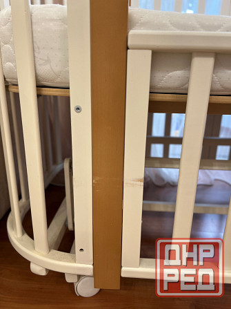 Детская кроватка ( манеж ) с матрасом, бортиками и простынями Донецк - изображение 4