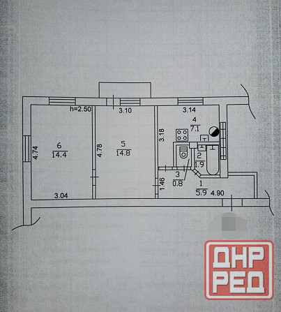 Продается 2 комнатная квартира пл. Конституции Ворошиловский р-н Донецк - изображение 2