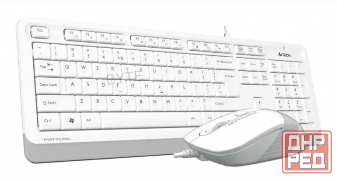 Комплект (клавиатура+мышь) A4tech Fstyler F1010, Usb, проводной, белый и серый [F1010 White] арт-366 Макеевка - изображение 4