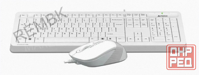 Комплект (клавиатура+мышь) A4tech Fstyler F1010, Usb, проводной, белый и серый [F1010 White] арт-366 Макеевка - изображение 3