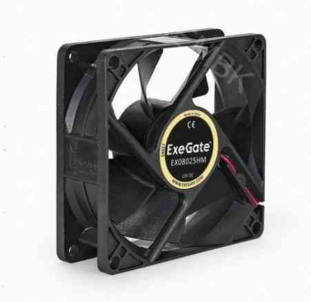 Вентилятор для корпуса Exegate Ex08025hm 80 мм, черный (Ex283380rus) - арт-1102 Донецк