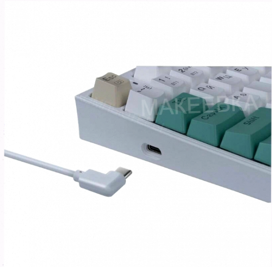 Игровая клавиатура Redragon Veigar Ru, Rgb, Bt+2.4g, бело-голубой, беспроводная арт-7813 Макеевка