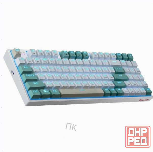 Игровая клавиатура Redragon Veigar Ru, Rgb, Bt+2.4g, бело-голубой, беспроводная арт-7813 Макеевка - изображение 3