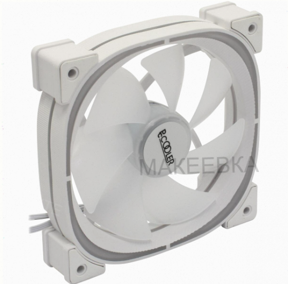 Вентилятор Pccooler Ef120 Argb White 4pin Pwm + 3pin Argb, 600-1500 об/мин Retail - арт-6748 Макеевка