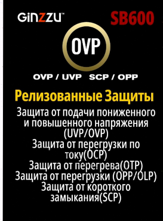 Блок питания Ginzzu Sb600 Atx, 12cm Fan, 20+4pin Cpu (4+4), 4*Sata, 3*Ide , Pci-E (6+2) цвет черный, Макеевка