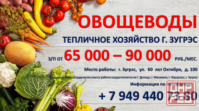 Овощеводы, тепличное хозяйство Зугрэс - изображение 1