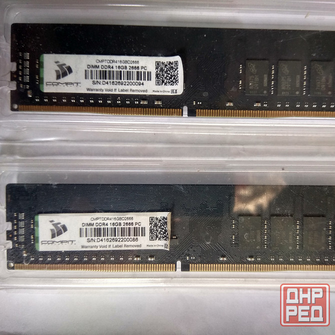 Продаются 2 планки оперативной памяти Compit DIMM DDR4 16GB 2666 PC Макеевка - изображение 1