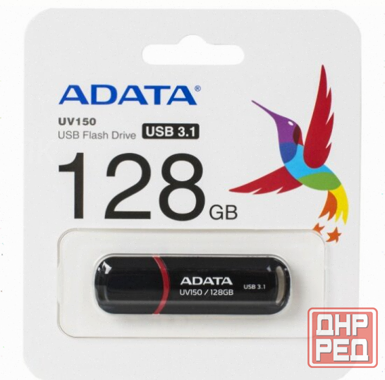 Usb-флешка A-Data Auv150-128g-Rbk 128gb Uv150, Usb 3.0, черный (арт-6820) Макеевка - изображение 2