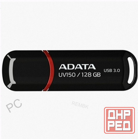 Usb-флешка A-Data Auv150-128g-Rbk 128gb Uv150, Usb 3.0, черный (арт-6820) Макеевка - изображение 1