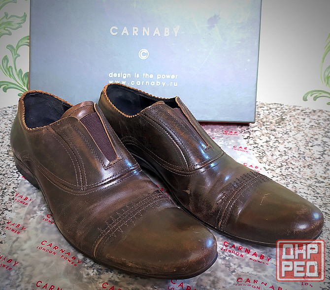 Мужские кожаные туфли Донецк - изображение 1