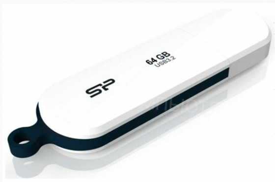 Usb Flash накопитель 64gb Silicon Power Blaze B32 White (Sp064gbuf3b32v1w), арт-7532 Макеевка