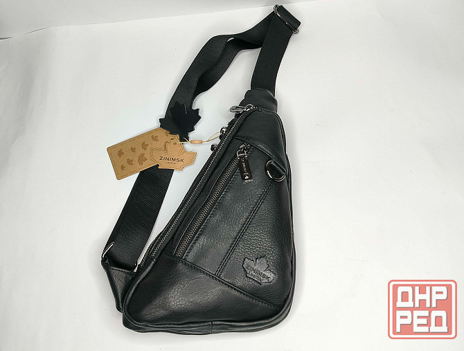 Модная нагрудная кожаная сумка. Донецк - изображение 1