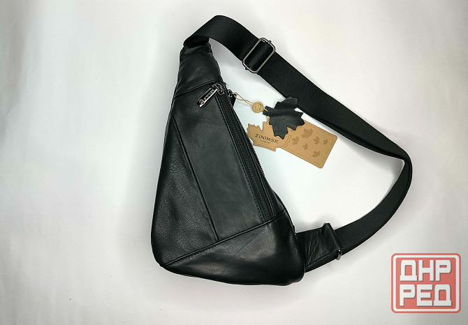 Модная нагрудная кожаная сумка. Донецк - изображение 4