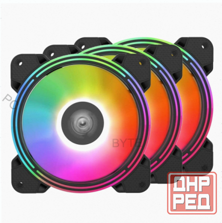 Комплект вентиляторов для корпуса 3шт. Alseye Halo 4.0-B Kit Argb арт-5179 Макеевка - изображение 1
