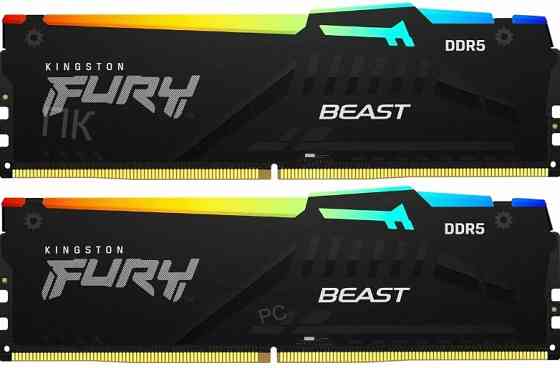 Оперативная память Kingston Fury Beast Black Kf552c40bbak2-16 Ddr5 - 2x 8гб 5200мгц, Dimm, Ret (арт- Донецк