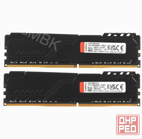 Оперативная память Kingston Kf432c16bb1k2/32wp, 32gb (2x16gb) 3200mt/S Ddr4 Cl16 Dimm, черный [арт-8 Донецк - изображение 2