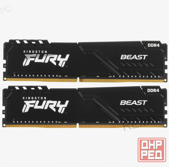 Оперативная память Kingston Kf432c16bb1k2/32wp, 32gb (2x16gb) 3200mt/S Ddr4 Cl16 Dimm, черный [арт-8 Донецк - изображение 1