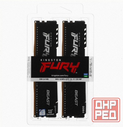 Оперативная память Kingston Kf432c16bb1k2/32wp, 32gb (2x16gb) 3200mt/S Ddr4 Cl16 Dimm, черный [арт-8 Донецк - изображение 3