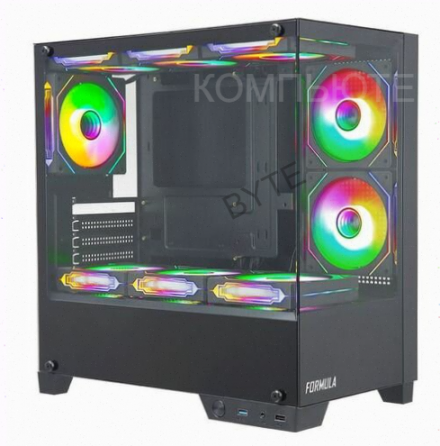 Корпус Matx Formula Crystal Z1m, Mini-Tower, без бп, черный [Cristal Z1m], арт-1290 Макеевка