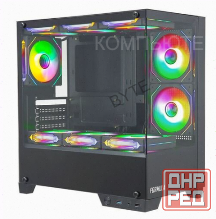 Корпус Matx Formula Crystal Z1m, Mini-Tower, без бп, черный [Cristal Z1m], арт-1290 Макеевка - изображение 1