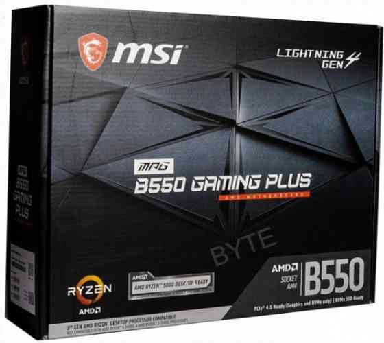 Материнская плата Msi Mpg B550 Gaming Plus Soc-Am4 Amd B550 4xddr4 Atx Ac`97 8ch(7.1) Gblan Raid+Hdm Донецк