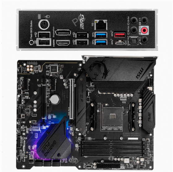 Материнская плата Msi Mpg B550 Gaming Plus Soc-Am4 Amd B550 4xddr4 Atx Ac`97 8ch(7.1) Gblan Raid+Hdm Донецк