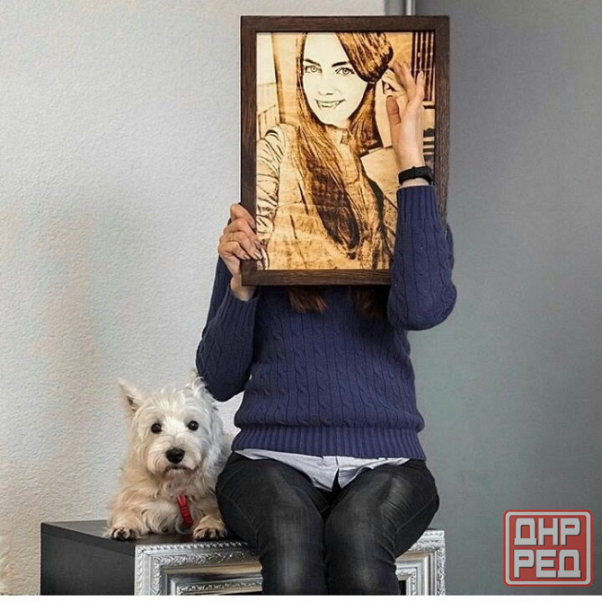 Портрет на дереве по фото | Выжженный портрет | Подарок Макеевка - изображение 4