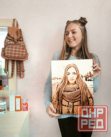 Портрет на дереве по фото | Выжженный портрет | Подарок Макеевка - изображение 3