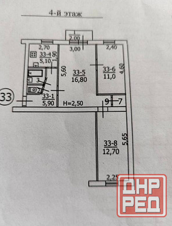3-комнатная квартира 53 м² в г. Макеевка, Червоногвардейский район Макеевка - изображение 6
