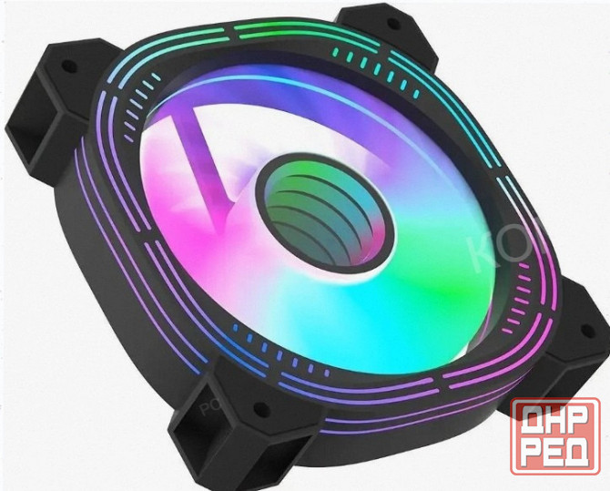 Вентилятор для корпуса Formula Nulight 12bk Rgb 120х120x25 черный 3-Pin 4-Pin (Molex) 19.06дб (Nulig Макеевка - изображение 2