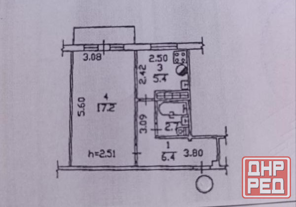 Продаю 1-комнатную квартиру в Калининском районе, бул. Шевченко, Исполком Донецк - изображение 2