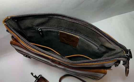 Мужская кожаная сумка (23х26 см) Донецк